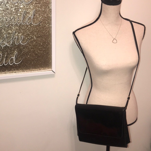 Black patent leather Crossbody purse - Picture 1 of 6
